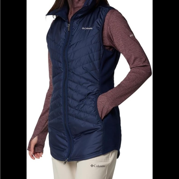 Columbia Blue Quilted Vest with Insulated Design - Picture 1 of 3